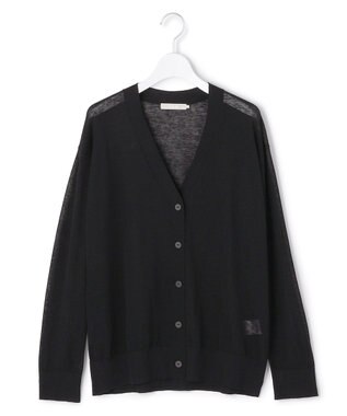 ICB 【先行予約】 リネンブレンドシアー カーディガン ブラック