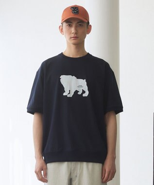 J.PRESS YORK STREET 【UNISEX】ブルドックプリントリブ Tシャツ