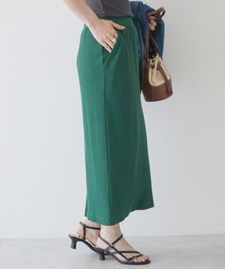 AMERICAN HOLIC 針抜きリブナロースカート Dark Green