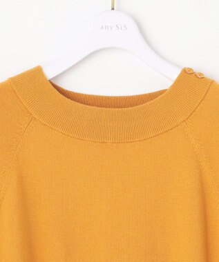 ANY SIS S 【CICA加工】ケーブルリブ ニット マスタード