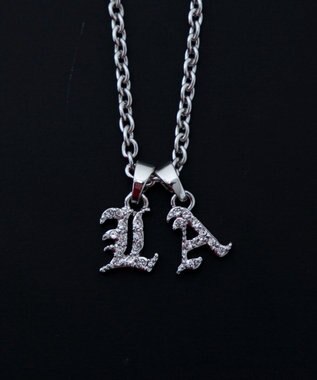 WEGO Mラインストーンダブルモチーフネックレス 柄3