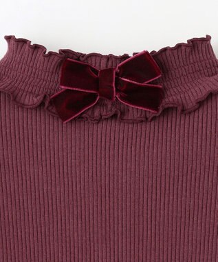 ANY KIDS バックリボン カットソー ボルドー