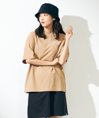 SHARE PARK LADIES 【UVカット・吸水速乾・ストレッチ・軽量 】バックプリントTシャツ ベージュ系