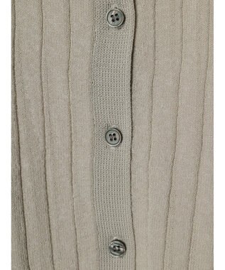 earth music&ecology ラインポロニットカーディガン Light Gray