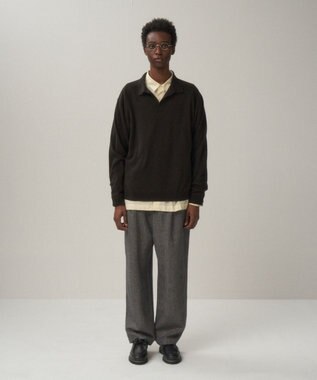 ATON LINEN WOOL TWILL | ルーズフィットパンツ - UNISEX CHECK