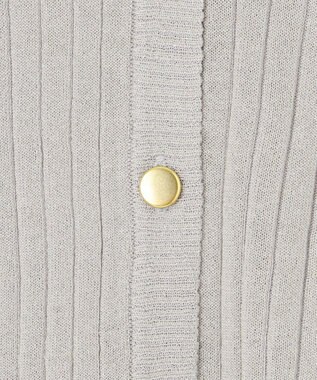 J.PRESS YORK STREET 【WOMEN】シアワイド リブカーディガン ライトグレー系