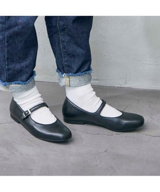 ing <ing>【WEB限定】ストラップフラットシューズ ブラック