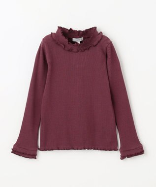 ANY KIDS バックリボン カットソー ボルドー