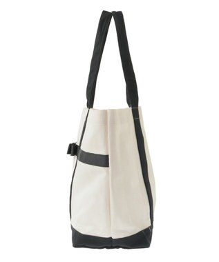 Maison de FLEUR マルチポケット帆布トートMバッグ Ivory