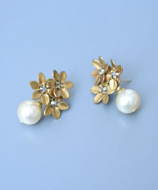 monshiro ワスレナグサイヤリング ゴールド