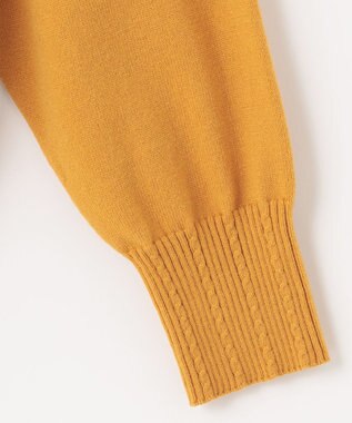 ANY SIS S 【CICA加工】ケーブルリブ ニット マスタード