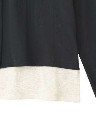 AMERICAN HOLIC 【２点セット】リンガーＴシャツ＋カーディガン Light Gray Mixture