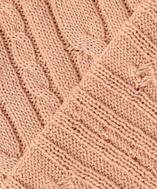 J.PRESS LADIES 【洗える】GIZA MERCERIZE COTTON ケーブル ニット ピンク系