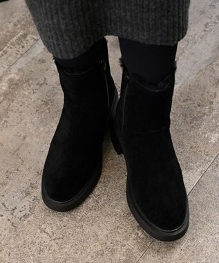 APOM ウォータープルーフムートンブーツ 45 ブラックスエード