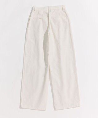 LENO ONE  FOWARD PLEATS CHINO TROUSERS ワンタックチノパンツ WHITE