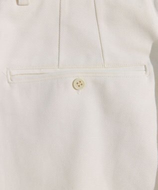 LENO ONE  FOWARD PLEATS CHINO TROUSERS ワンタックチノパンツ WHITE