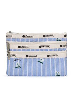 LeSportsac 3ZIP COSMETIC/ジャスミンストライプ