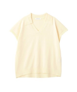 AMERICAN HOLIC フレンチスリーブスキッパールーズニットプルオーバー Yellow