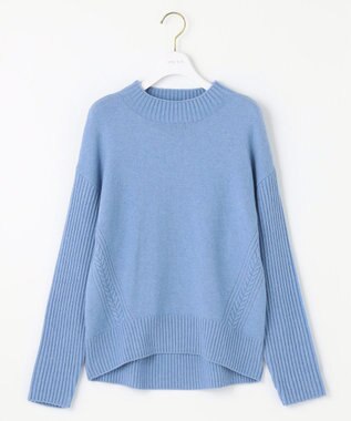 ANY SIS 【洗える】サイドケーブルアンゴラブレンド ニット スカイブルー