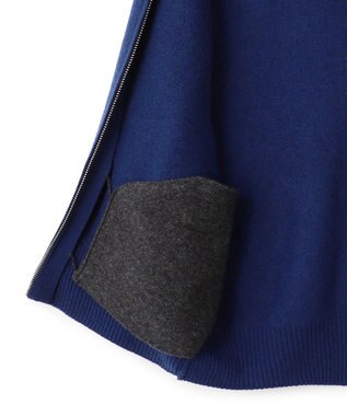 J.PRESS MEN カシミア フルジップ カーディガン ブルー系