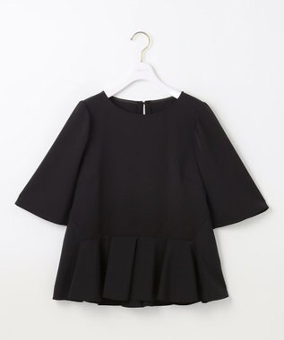ANY SIS 【撥水・接触冷感・UVカット】コンフォートイージーペプラム  ブラウス ブラック