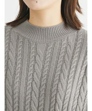 Green Parks ケーブルニットミニワンピース Gray