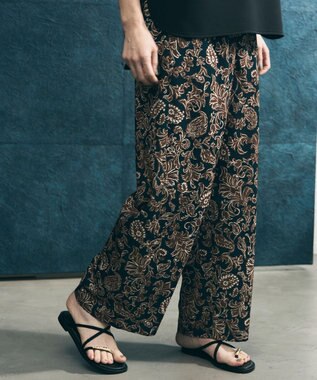 UNFILO 【ウエストゴム】プリント イージーパンツ ペイズリー