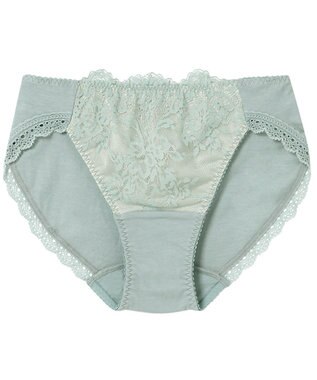 Wing ペアショーツ 【ナチュラルアップブラ】 身生地部オーガニックコットン混 はきこみ丈あさめ KF3000 ウイング／ワコール グレイッシュブルー