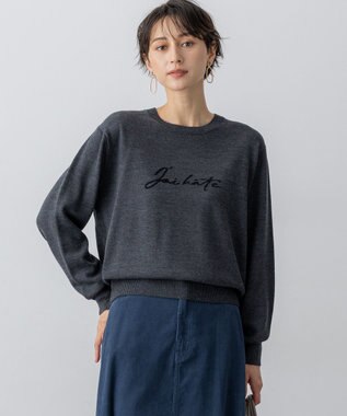 洗える】インターシャ ロゴ ニット / 23区 S | ファッション通販