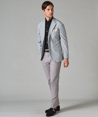 GOTAIRIKU 【吸汗速乾】クールマックス鹿の子 半袖ビズシャツ_ボタンダウン ブラック系