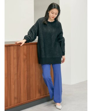 AMERICAN HOLIC 美・美・美ポンチジョーゼットフレアパンツ Blue