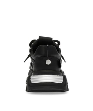 STEVE MADDEN KINGDOM ボリュームソールダブルレースアップスニーカー ブラック