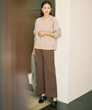 自由区 S 【カタログ掲載】ウールカシミヤブレンドスパンコールラグランスリーブ ニット ベージュ