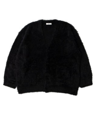 WEGO 【ユニセックス着用ITEM】フェザーカーディガン ブラック