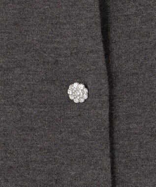 組曲 ビジューニット カーディガン グレー系