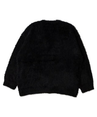 WEGO 【ユニセックス着用ITEM】フェザーカーディガン ブラック