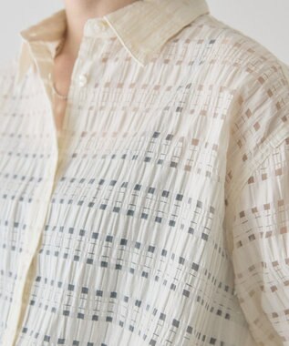 AMERICAN HOLIC シアーチェックシャツ Ivory