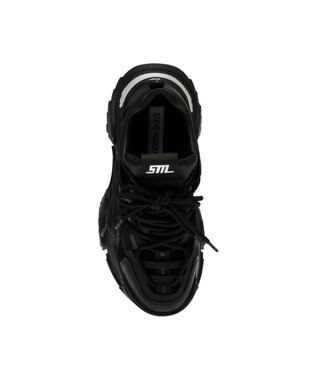 STEVE MADDEN KINGDOM ボリュームソールダブルレースアップスニーカー ブラック