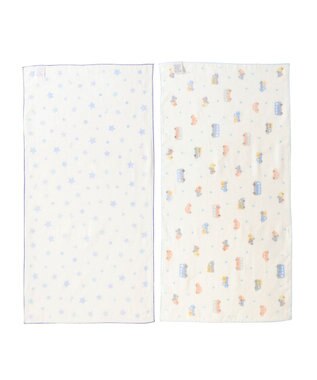 MIKI HOUSE HOT BISCUITS 出産準備セット 春夏用(総柄) ブルー