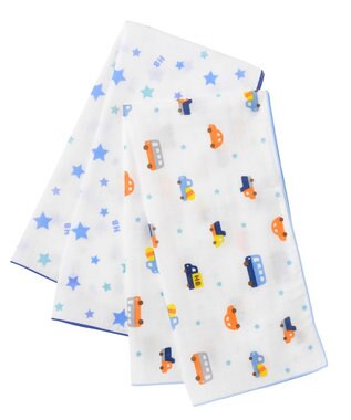 MIKI HOUSE HOT BISCUITS 出産準備セット 春夏用(総柄) ブルー