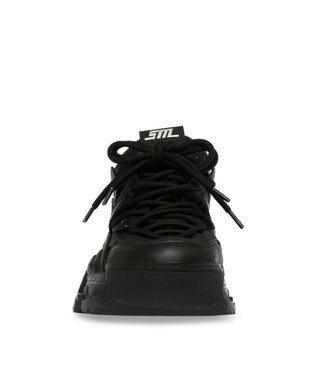 STEVE MADDEN KINGDOM ボリュームソールダブルレースアップスニーカー ブラック