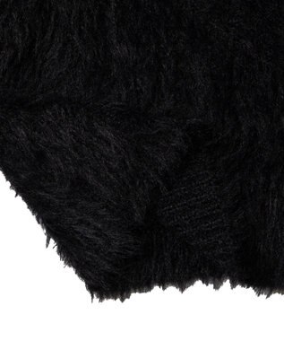 WEGO 【ユニセックス着用ITEM】フェザーカーディガン ブラック