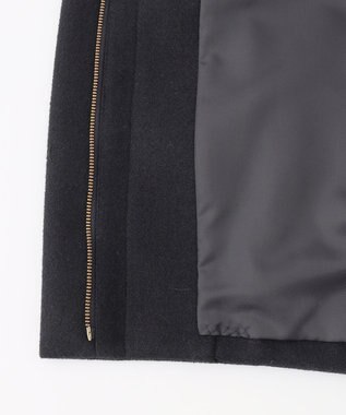 ANY SIS ウールライクショート アウター ネイビー