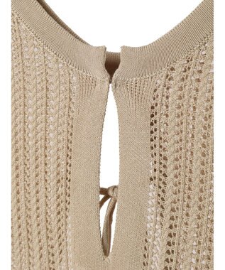 Green Parks 前後２Ｗａｙ　透かし柄ニットワンピース Beige
