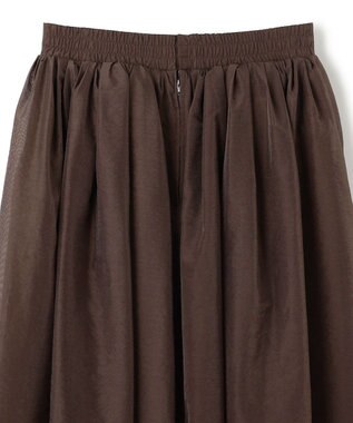 uncrave シアー オーガンジー フレア スカート ブラウン