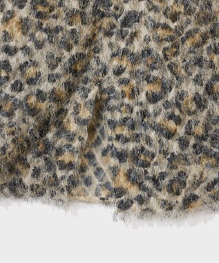 GRACE CONTINENTAL フェザーレオパードスカート ベージュ