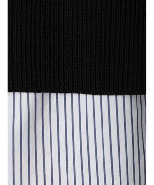 CRAFT STANDARD BOUTIQUE 【洗える】ニットベスト+バンドカラーシャツ-SET Black