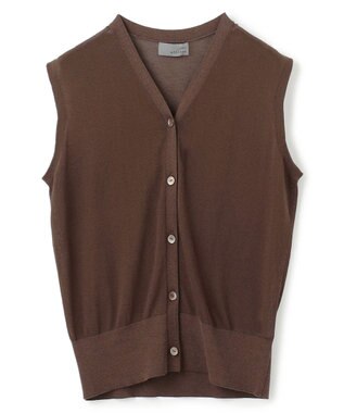 uncrave シアーニット ノースリーブベスト ブラウン