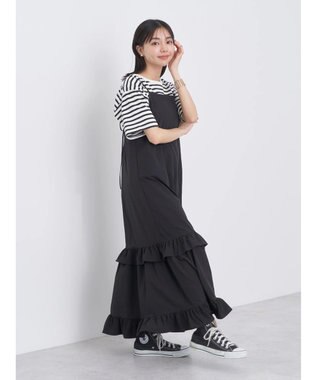 earth music&ecology ティアードキャミワンピース Black