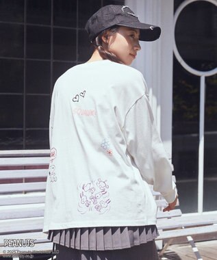 earth music&ecology 【綿100％】ＰＥＡＮＵＴＳ／ｅａｒｔｈ　マルチカラーアートロンＴ A